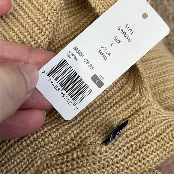NWT! GAP Women's Tan long Open Front Cardigan. Size large - Picture 6 of 8